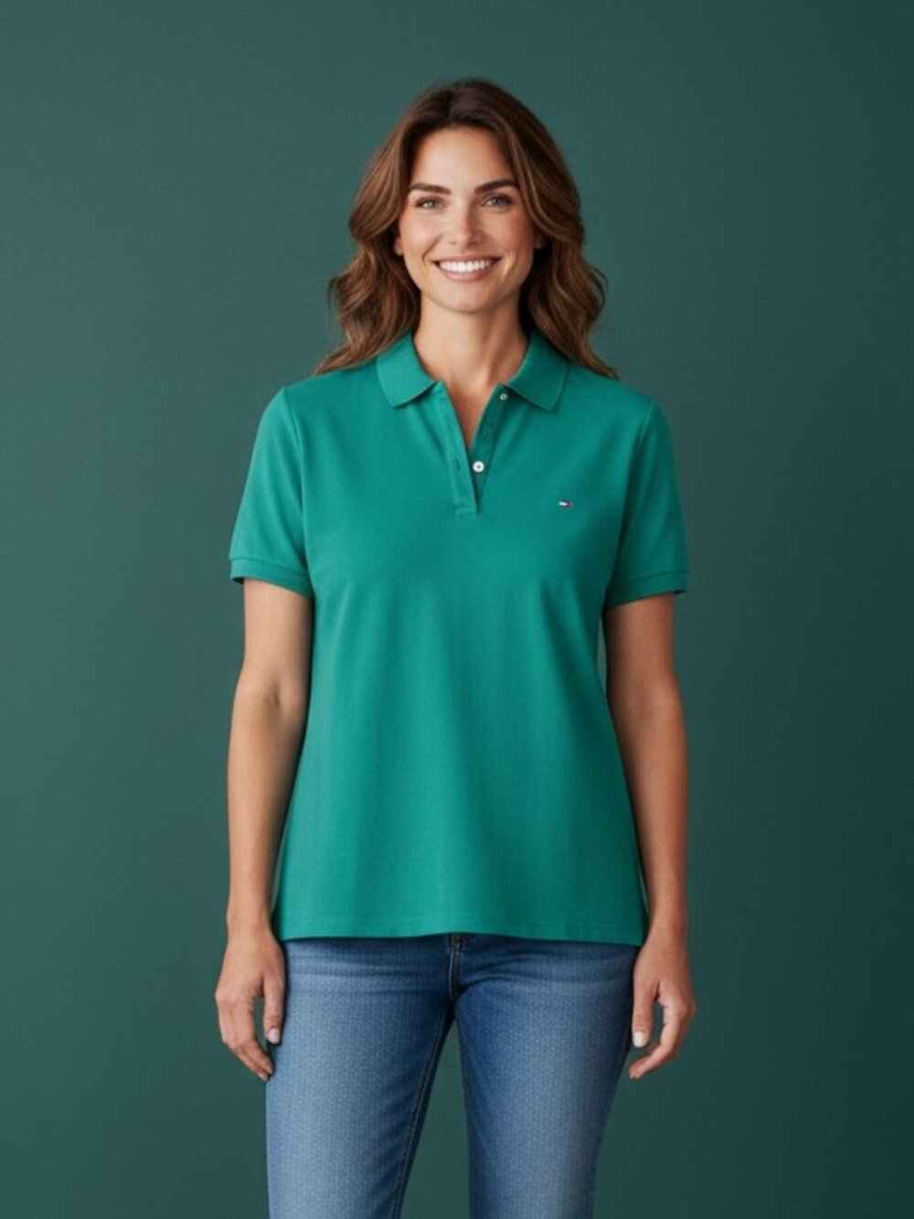 Tommy Hilfiger Women's Teal Green Polo